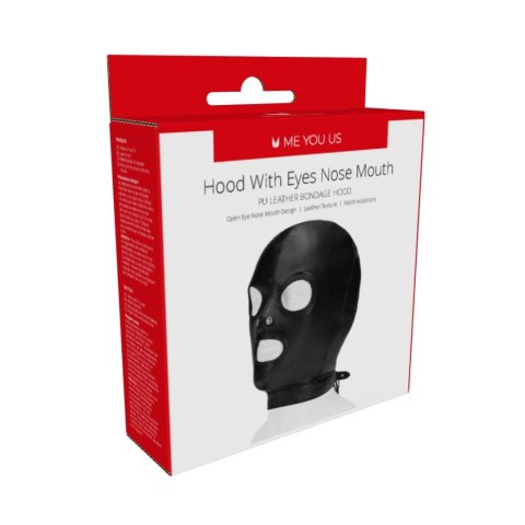 Me You Us Black Hood with Eyes Nose Mouth Me You Us Black Hood with Eyes Nose Mouth