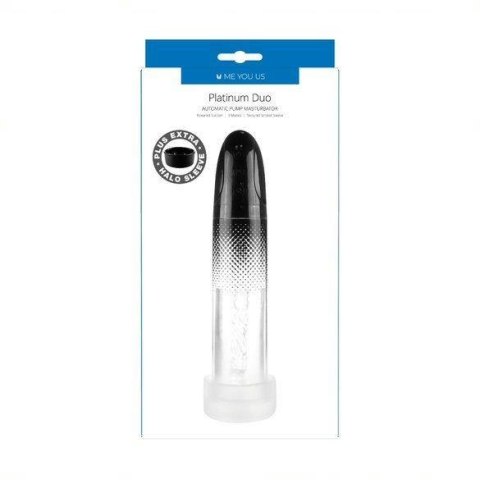 Me You Us Platinum Duo Automatic Pump Masturbator Clear/Black Me You Us Platinum Duo Automatic Pump Masturbator Clear/Black