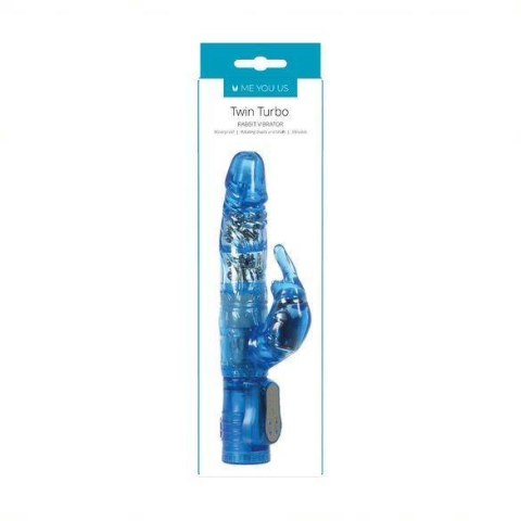 Me You Us Twin Turbo Rabbit Vibrator Blue Me You Us Twin Turbo Rabbit Vibrator Blue