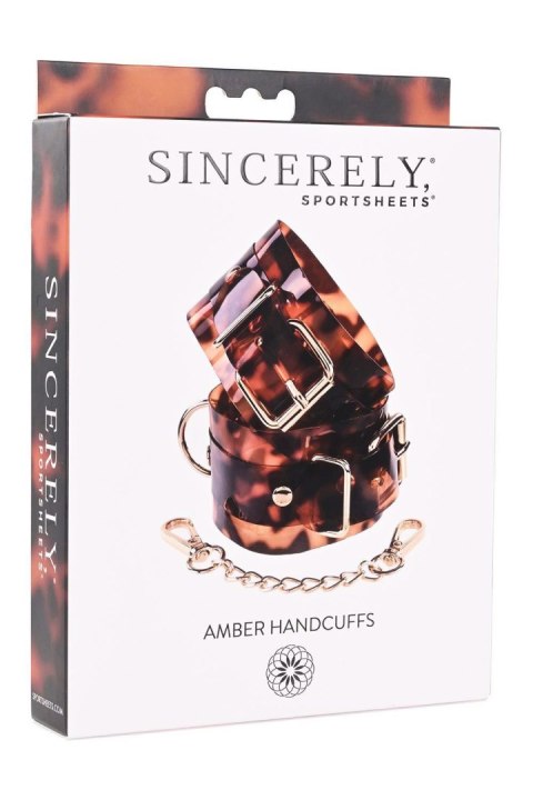 SPORTSHEETS AMBER HAND CUFFS SPORTSHEETS AMBER HAND CUFFS