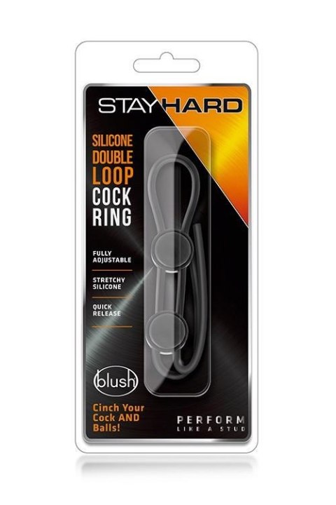 STAY HARD DOUBLE LOOP COCK RING BLACK STAY HARD DOUBLE LOOP COCK RING BLACK