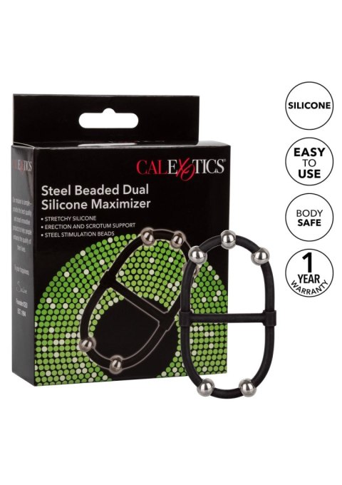 Beaded Dual Silicone Maximizer Black Beaded Dual Silicone Maximizer Black