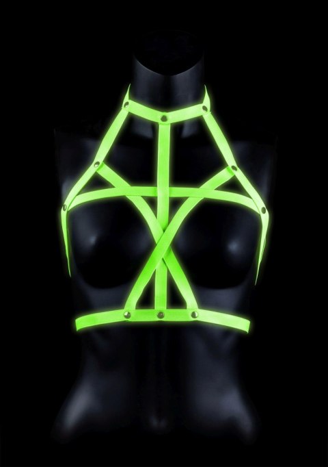 Bra Harness - Glow in the Dark - Neon Green/Black - S/M Bra Harness - Glow in the Dark - Neon Green/Black - S/M