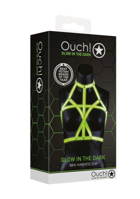 Bra Harness - Glow in the Dark - Neon Green/Black - S/M Bra Harness - Glow in the Dark - Neon Green/Black - S/M
