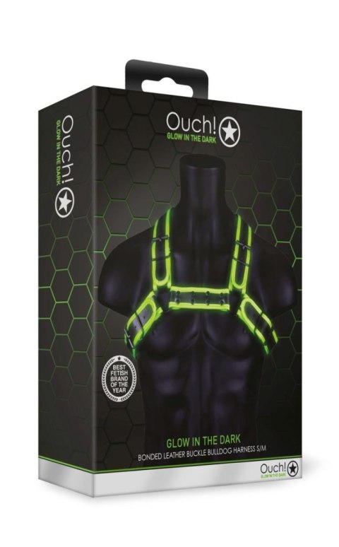 Buckle Bulldog Harness - GitD - Neon Green/Black - S/M Buckle Bulldog Harness - GitD - Neon Green/Black - S/M