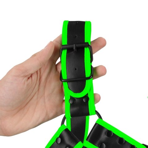 Buckle Bulldog Harness - GitD - Neon Green/Black - S/M Buckle Bulldog Harness - GitD - Neon Green/Black - S/M