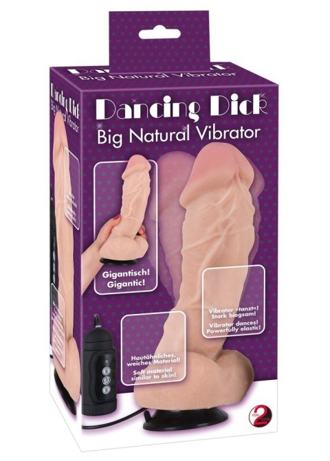 Dildo z obrotami na przyssawce duży mocny 22cm Dildo z obrotami na przyssawce duży mocny 22cm