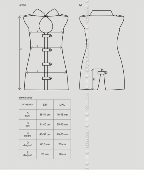 Stewardessa kostium strój przebranie obsessive s/m Stewardessa kostium strój przebranie obsessive s/m