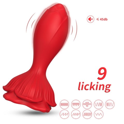 Korek analny z wibracją B - series Joy Rosenberg Red