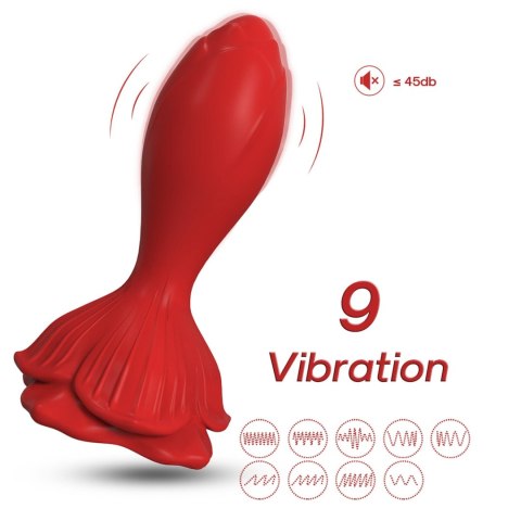 Korek analny z wibracją B - series Joy Rosenberg Red