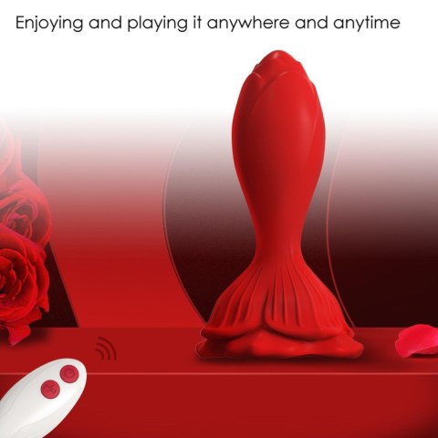 Korek analny z wibracją B - series Joy Rosenberg Red