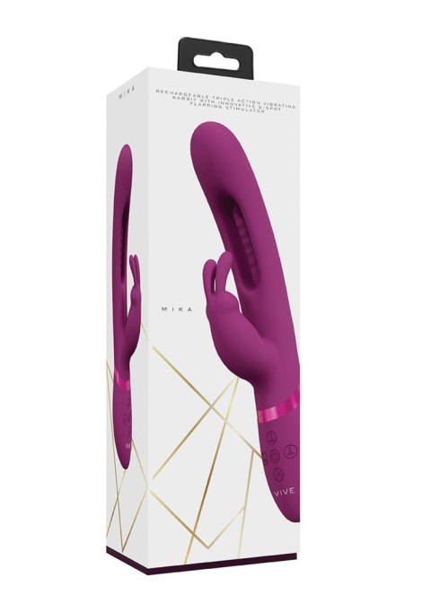 Mika - Triple Rabbit with G-Spot Flapping - Pink Mika - Triple Rabbit with G-Spot Flapping - Pink