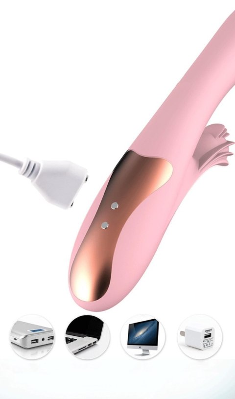 Wibrator damski królik z wibracjami masażer łechtaczki 23 cm Wibrator damski królik z wibracjami masażer łechtaczki 23 cm