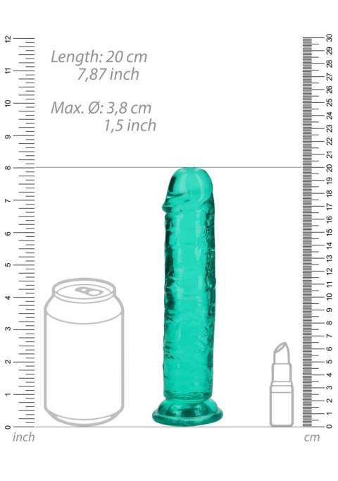 Żelowe zielone dildo z przyssawką waginalne i analne 20 cm Żelowe zielone dildo z przyssawką waginalne i analne 20 cm
