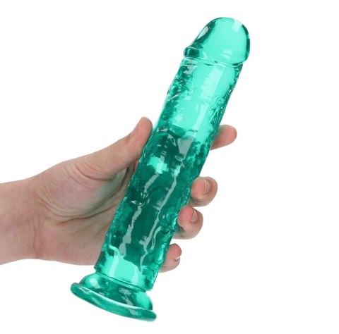 Żelowe zielone dildo z przyssawką waginalne i analne 22 cm Żelowe zielone dildo z przyssawką waginalne i analne 22 cm