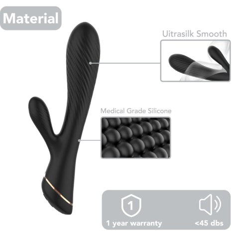 Wibrator ze stymulacją łechtaczki B - series Joy Hare Black Wibrator ze stymulacją łechtaczki B - series Joy Hare Black