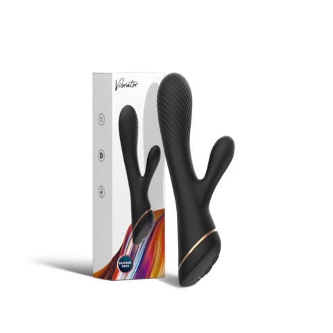 Wibrator ze stymulacją łechtaczki B - series Joy Hare Black Wibrator ze stymulacją łechtaczki B - series Joy Hare Black