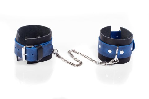 Kajdanki- Cuffs Crazy Horse Blue, Big Kajdanki- Cuffs Crazy Horse Blue, Big