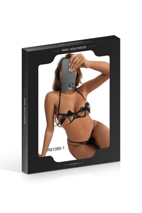 SET 2 PCS BLACK BOWS TU (Size: TU) SET 2 PCS BLACK BOWS TU (Size: TU)