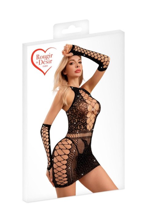 ROBE+MITAINES STRASS NOIR T.U ROBE+MITAINES STRASS NOIR T.U