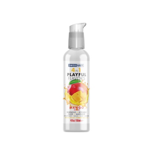 4 in 1 Lubricant with Mango Flavor - 4 fl oz / 118 ml 4 in 1 Lubricant with Mango Flavor - 4 fl oz / 118 ml