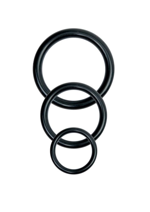 Uprząż do strap-onów 3 silikonowe pierścienie Uprząż do strap-onów 3 silikonowe pierścienie