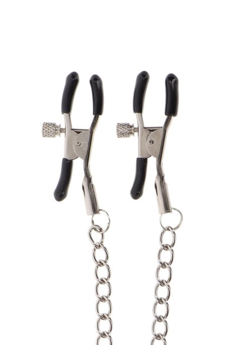 Adjustable Clamps with Chain Silver Adjustable Clamps with Chain Silver