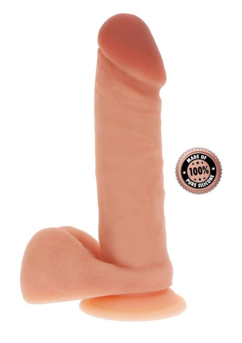 Realistyczny sztuczny penis z przyssawką i jądrami Realistyczny sztuczny penis z przyssawką i jądrami