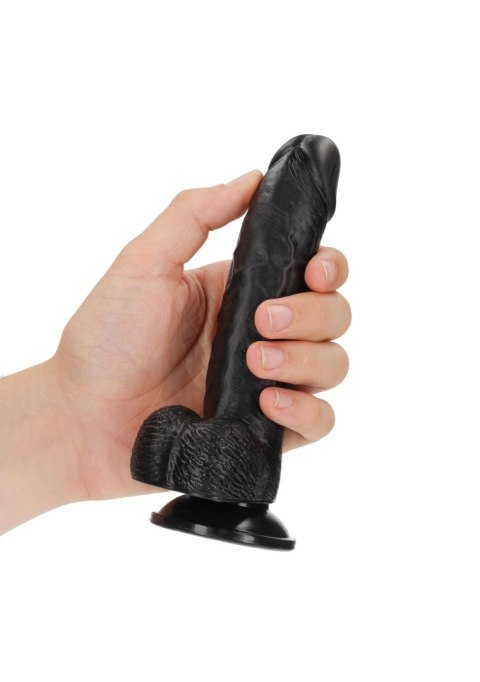 Silikonowe żylaste czarne dildo przyssawka 23 cm