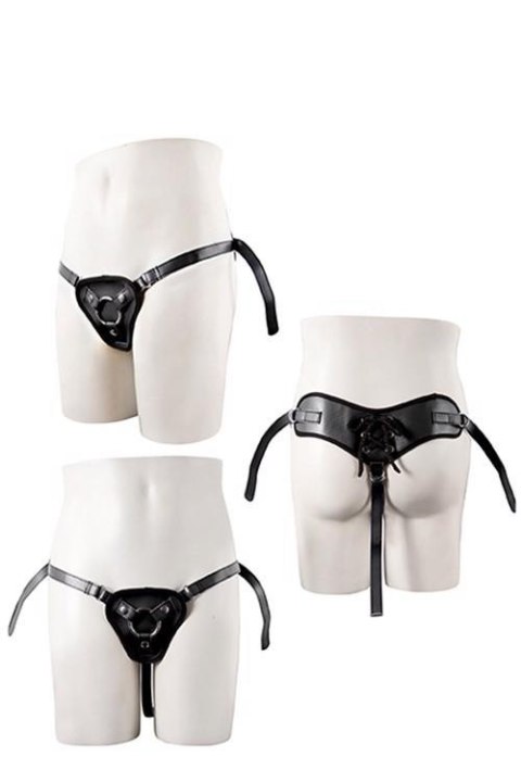 Uprząż do strap-on czarny dwa pierścienie skóra Uprząż do strap-on czarny dwa pierścienie skóra