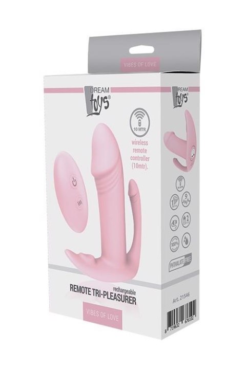 Plug/vibr-DREAM TOYS REMOTE TRI-PLEASURER Plug/vibr-DREAM TOYS REMOTE TRI-PLEASURER