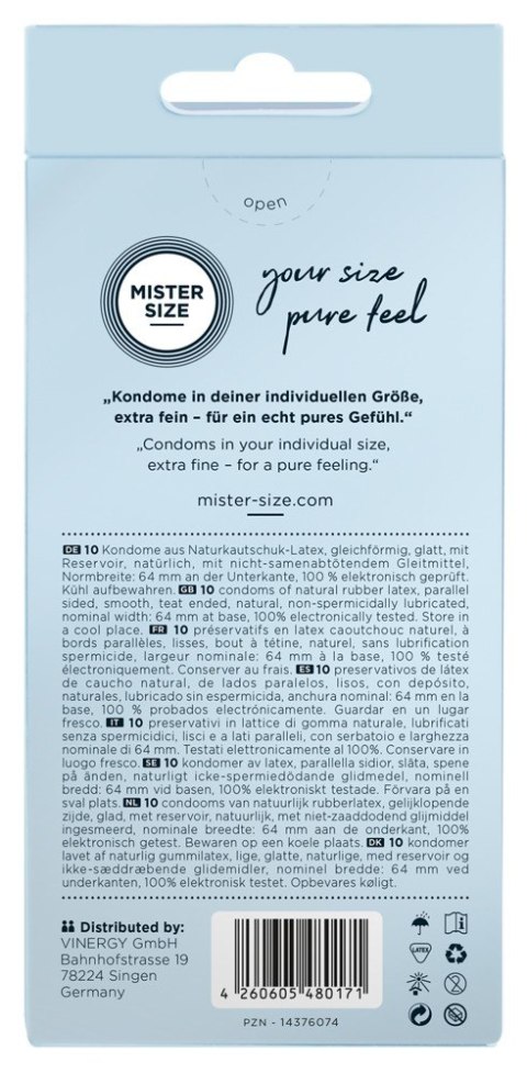 Mister Size 64mm pack of 10 Mister Size 64mm pack of 10
