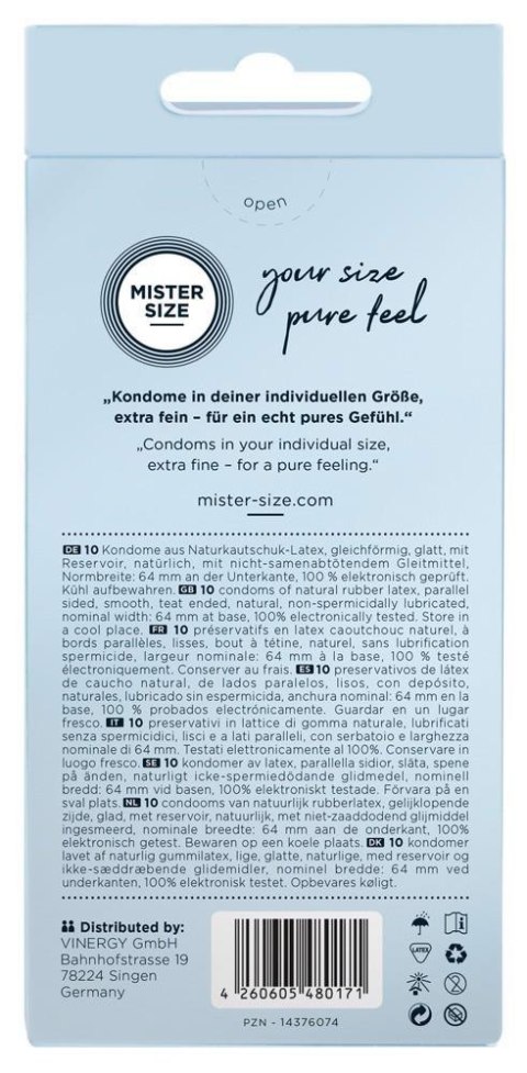 Mister Size 64mm pack of 10 Mister Size 64mm pack of 10