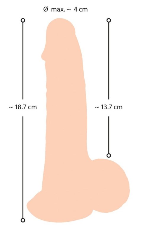 Realistyczny żylasty penis z przyssawką 19 cm Realistyczny żylasty penis z przyssawką 19 cm