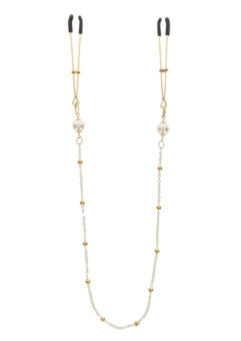 Tweezers Pearl & Deluxe Chain Gold Tweezers Pearl & Deluxe Chain Gold