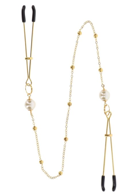 Tweezers Pearl & Deluxe Chain Gold Tweezers Pearl & Deluxe Chain Gold