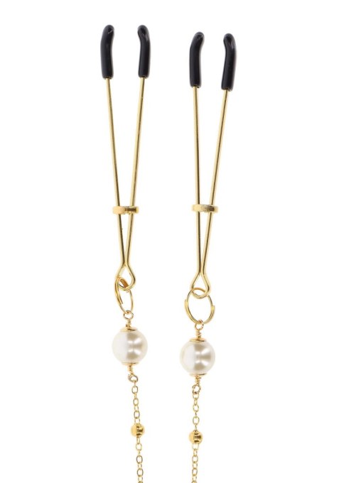 Tweezers Pearl & Deluxe Chain Gold Tweezers Pearl & Deluxe Chain Gold