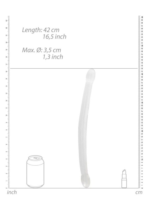 Podwójne silikonowe dildo gładkie długie 42 cm Podwójne silikonowe dildo gładkie długie 42 cm