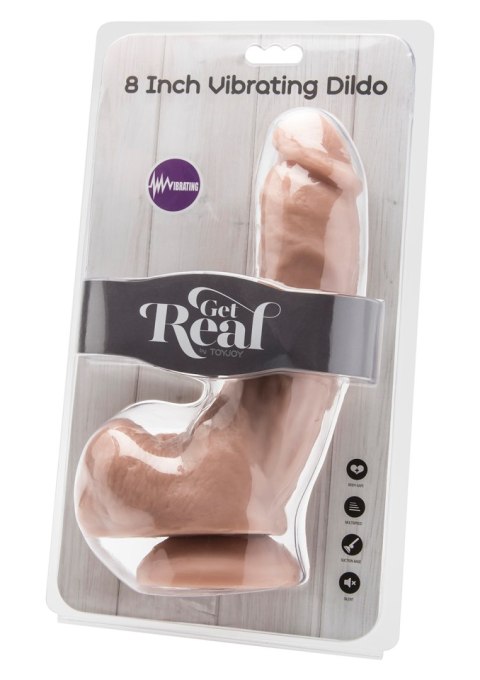 Dildo-cock 8 inch w/ balls flesh vibr. Dildo-cock 8 inch w/ balls flesh vibr.