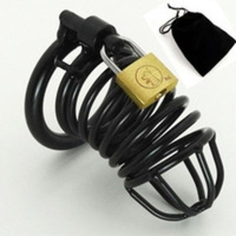 Prison BReak black medium 45 mm adjustable cockcage with lock Prison BReak black medium 45 mm adjustable cockcage with lock