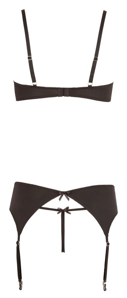 Rhinestone Shelf Bra Set 85C/L