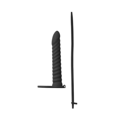Czarne dildo pierścień do podwójnej penetracji Czarne dildo pierścień do podwójnej penetracji