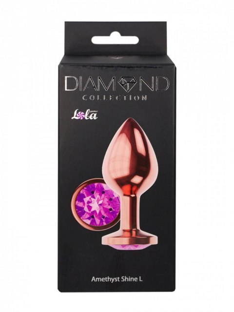 Plug-Butt Plug Diamond Amethyst Shine L Rose Gold Plug-Butt Plug Diamond Amethyst Shine L Rose Gold