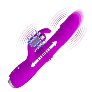 Jedwabisty wibrator posuwisty rotacyjny królik
