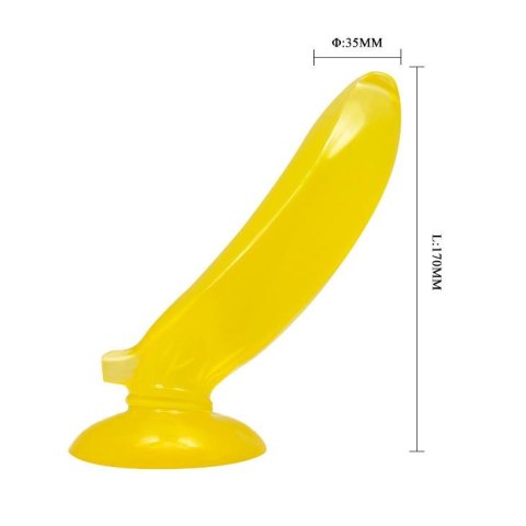 Żółty banan gładkie żelowe dildo z przyssawką Żółty banan gładkie żelowe dildo z przyssawką