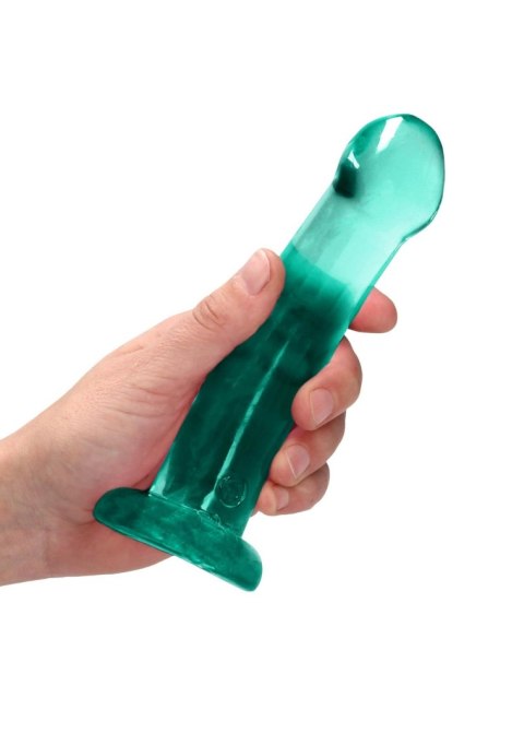 Dildo gładkie zielone z mocną przyssawką 17 cm Dildo gładkie zielone z mocną przyssawką 17 cm