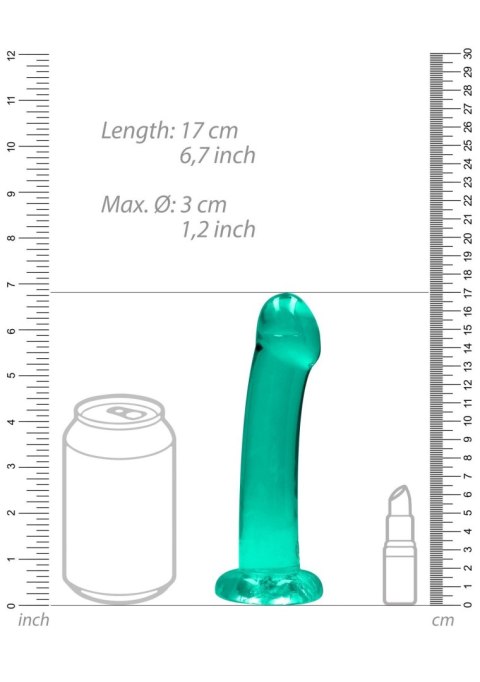 Dildo gładkie zielone z mocną przyssawką 17 cm Dildo gładkie zielone z mocną przyssawką 17 cm