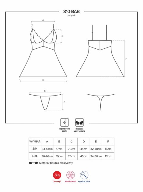 Czarna sex koszulka stringi komplet obsessive l/xl Czarna sex koszulka stringi komplet obsessive l/xl