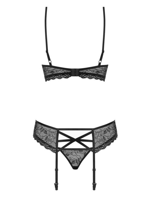 Czarny stanik pas stringi komplet obsessive s/m Czarny stanik pas stringi komplet obsessive s/m