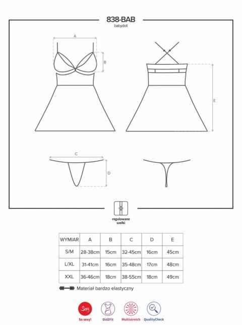 Czerwony komplet koszulka stringi obsessive s/m Czerwony komplet koszulka stringi obsessive s/m